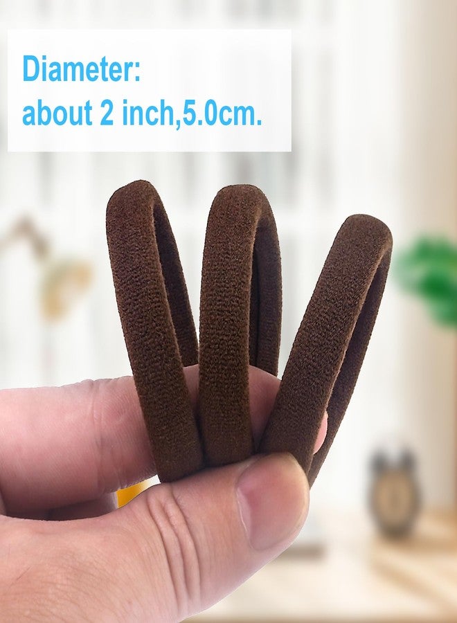 BAOLI 100PCS Brown Hair Ties for Women, Large Ponytail Holders for Thick Hair No Crease, Elastic Hair Bands No Damage, by BAOLI - Image 2
